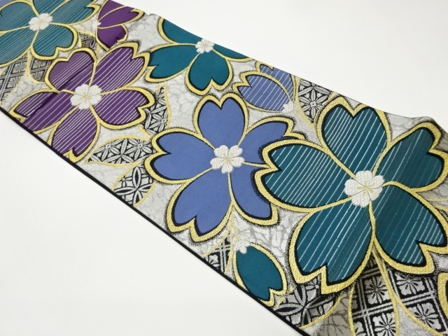 JAPANESE FUKURO OBI / WOVEN SAKURA